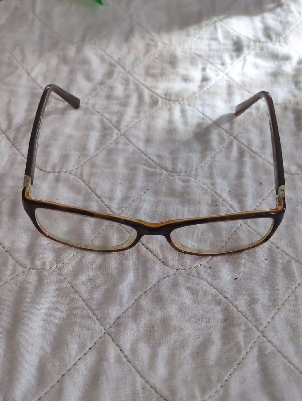 kate spade Regine Brown and Gold Rectangular Reading Glasses